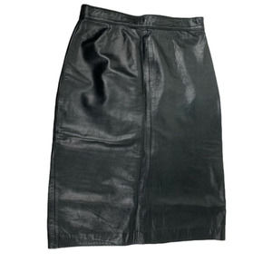 VINTAGE The Boutique of Leathers  Black Leather Skirt